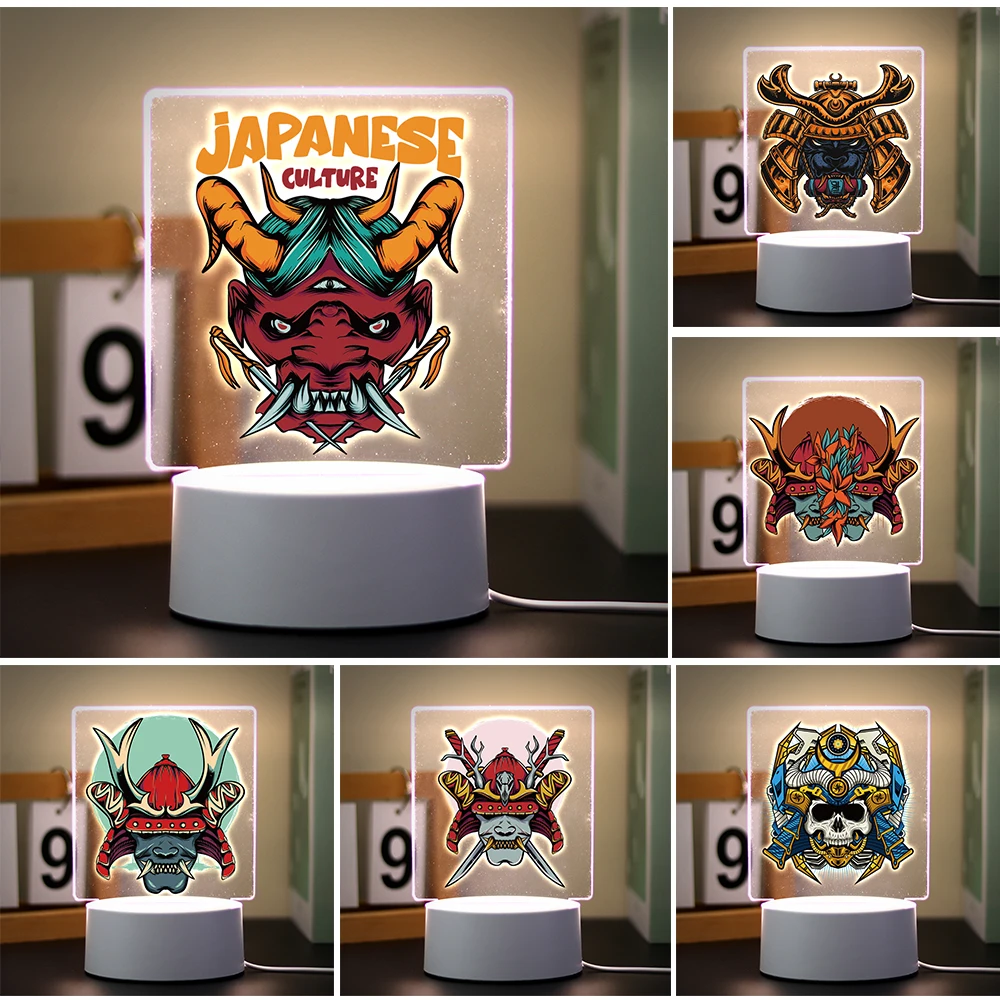 

Hot Japan Cartoon Anime Skull Arcylic 3D LED Night Light For Kids Children Home Table Lamp Bedroom Living Room Birthday Gift