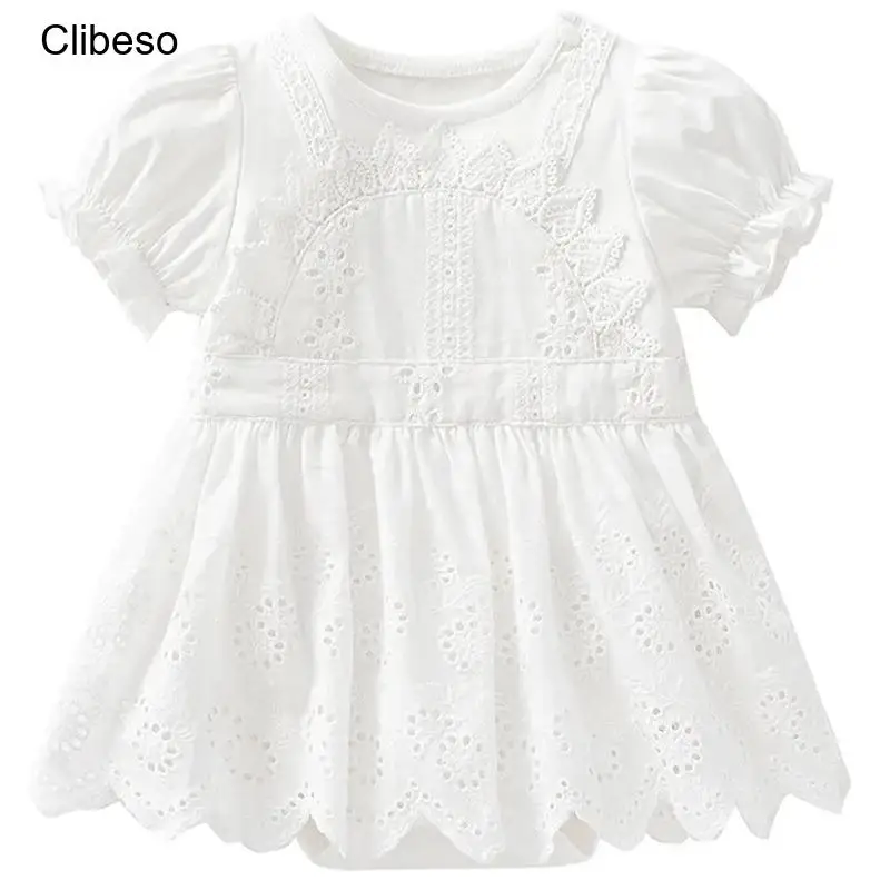 

2024 Clibeso 0-24m Princess Baby Girl Romper Dress Newborn Infant Toddler Tulle Lace Dresses Princess Birthday Outfits Clothes