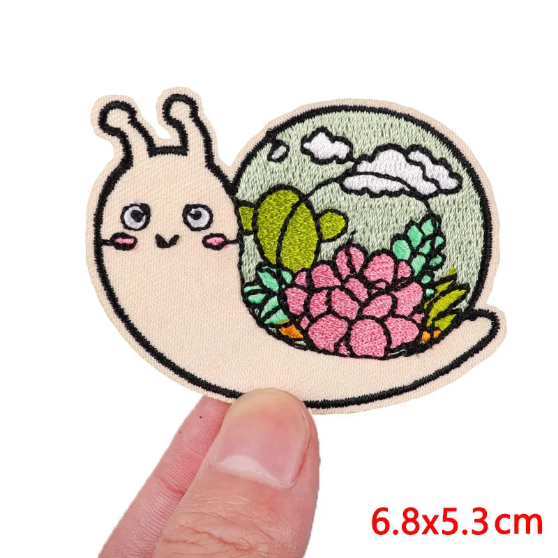 Blumen Igel Patches auf Kleidung Tier Patch DIY bestickt Patch Eisen auf Patches für Kleidung Cartoon Nähen Aufkleber Abzeichen – Detail 13