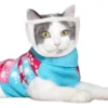 Breathable Clear Cat Muzzle Anti-Bite Grooming Cover Portable Head Hood Cover Cat Grooming Mouth Cover Adjustable Pet Supplies 2