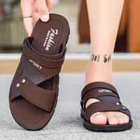 Été hommes sandales bout ouvert plat hommes chaussures décontractées en plein air marche sandales pour hommes chaussures de plage sandalias hombre hommes pantoufles 1