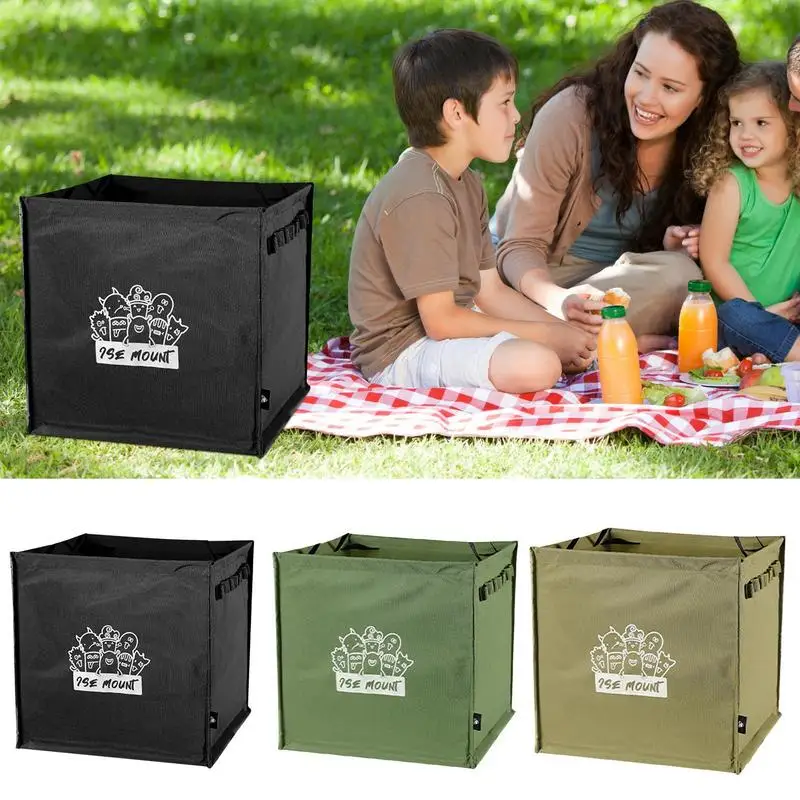 

Outdoor multifunctional storage box foldable portable canvas garbage bag camping 64L large capacity picnic bag fashionable color