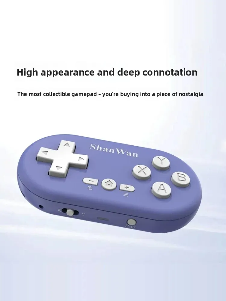 샨완 Q36 경량 미니 무선 블루투스 수집용 게임 컨트롤러 (스위치/PC/IOS/안드로이드/PS3/4 호환) 휴대용 컨트롤러