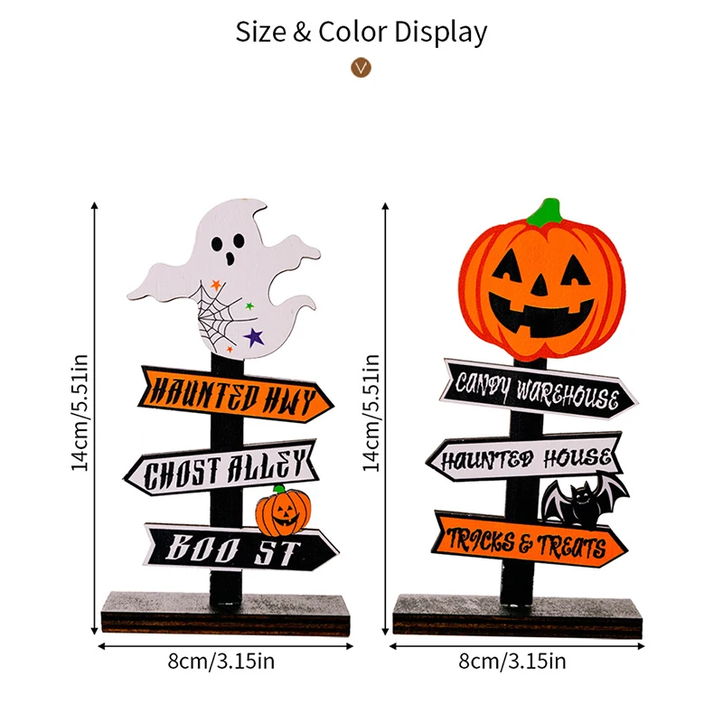 HVRFJXI Lettres D'Halloween En Bois Décoration De Table Citrouille