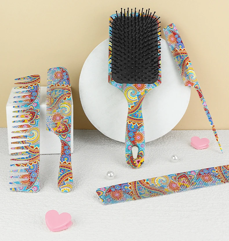 Pentes de Estilo Profissional para Estilista Colorido Cabelo Várias Combinações Conjunto Pente Cabeleireiro Barbeiro Corte 1631 6 2 estilista cabelo várias combinações conjunto pente cabeleireiro