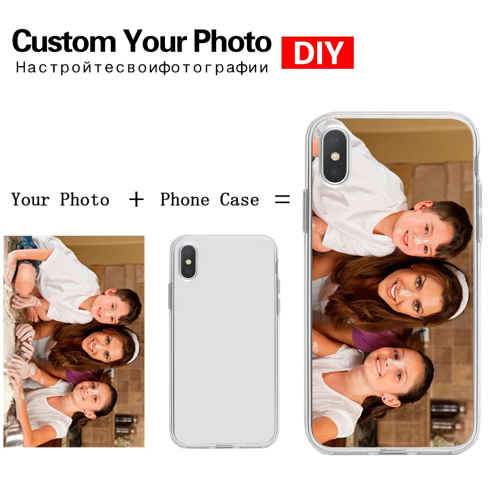 JURCHEN Custom Photo Case For Samsung Galaxy S20ultra S21FE S22+ 8 9 10 S8  S9 S10E Plus Cover A02 22 32 42 Transparent Soft DIY