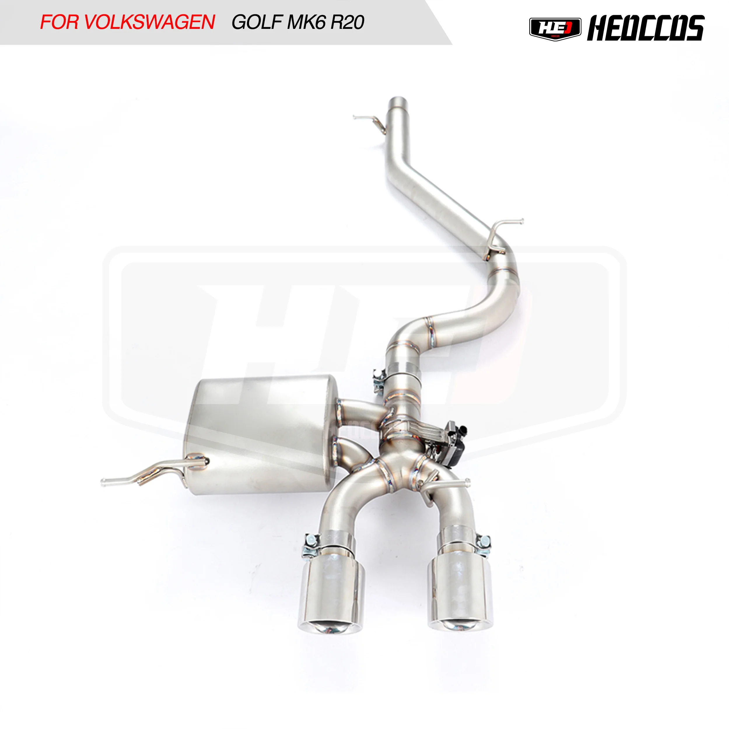 

HEO stainless steel exhaust Sandblasting surface treatment For VW GOLF MK6 R20 exhaust catback