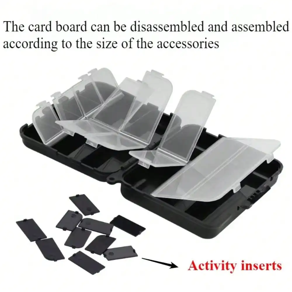 1PC Fishing Tackle Bait Storage Boxes, Portable Double-Sided Lure Hook Organizer, Mini Utility Lures Fishing Box 4