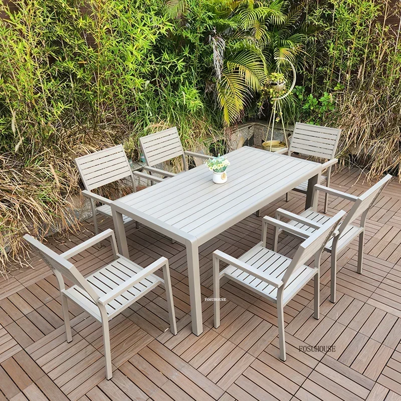Courtyard Outdoor Garden Chairs Outdoor Villa Waterproof Garden Chair Leisure Balcony Cafe Balcony Table and Chair Set