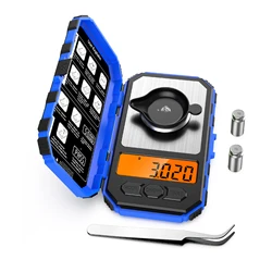 Enhanced Precision Pocket Digital Scale with Calibration Weights (A2--Orange)