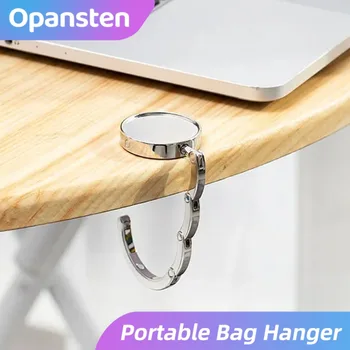 Cintre de sac pliant Portable, support de crochet de sac à main, crochet de Table en alliage de cristal, support de sac à main en forme de cercle, accessoires de sac 1
