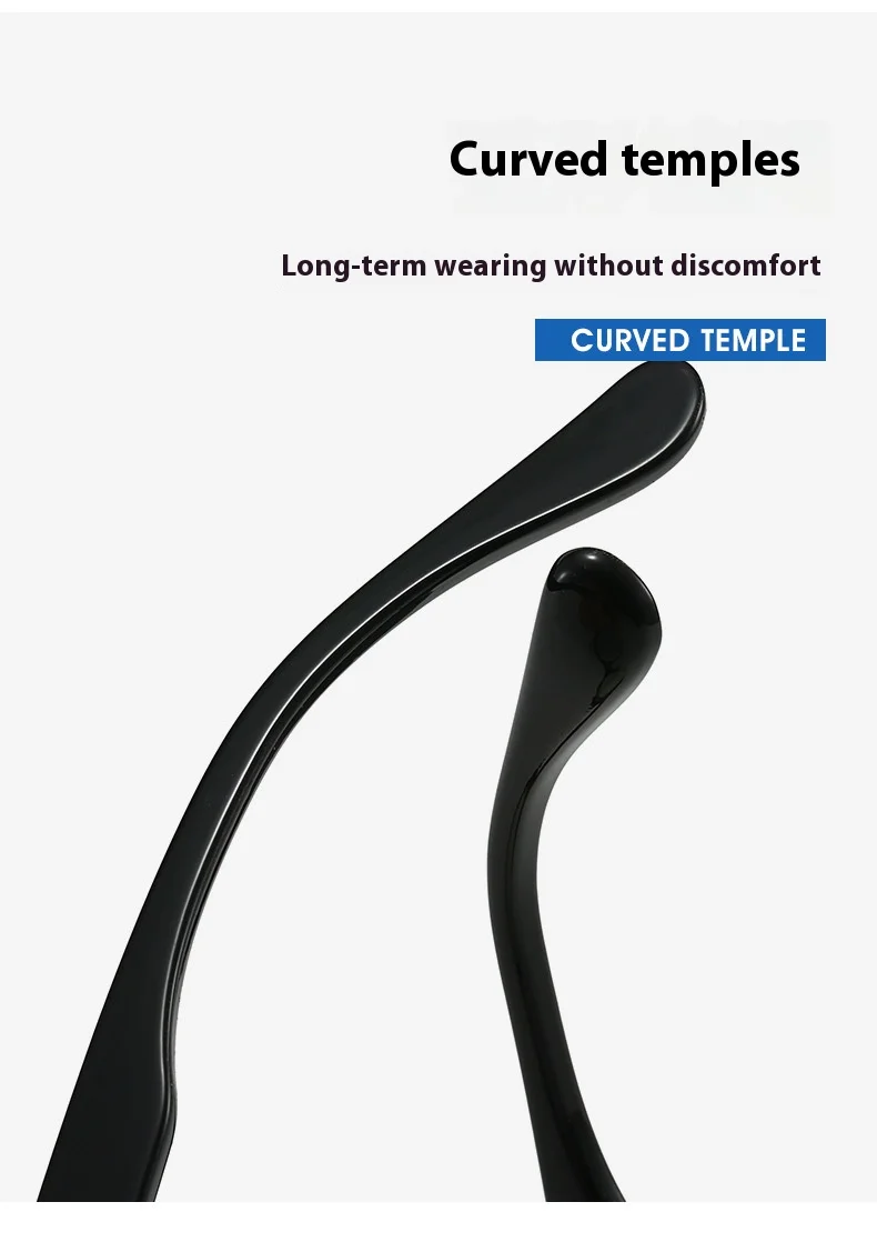 0 bis -4,0 Schwarz/Rot Myopie-Brille, elliptischer Rahmen, Anti-Blaulicht-Brille, dekorative Brille, Metallscharniere/mehr robust – Detail 8