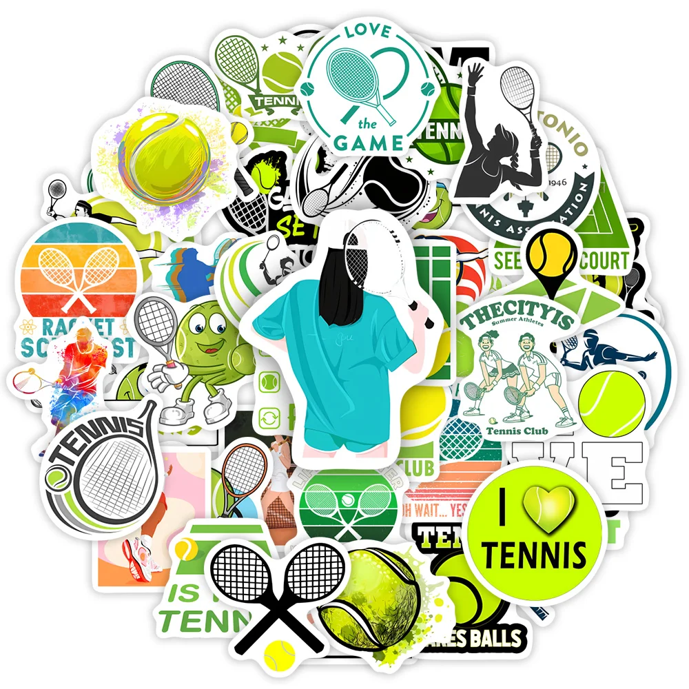 Decorative Stickers Stationery Stickers Stationery Supplies Cool Tennis Sport Sticekrs Kid DIY Toy Gift Decorative Decal for Scrapbook Journal Diary Laptop Phone Bottles Luggage Waterproof