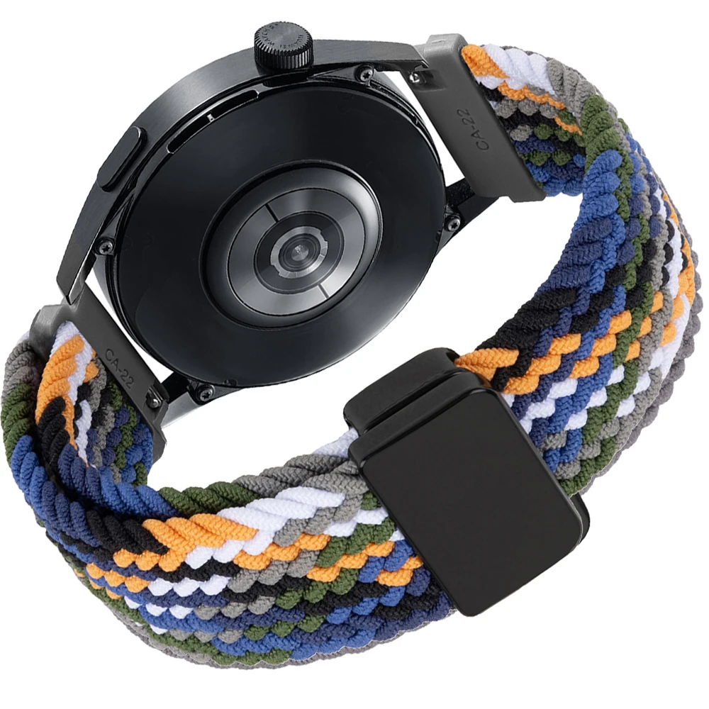 Braided Velcro Strap, 20mm 22mm Adjustable Watch Band