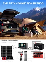 SOECOPO – Kit complet de système 15000W, panneaux solaires 2x300W, onduleur DC 110V/220V et contrôleur 100A pour centrale électrique de balcon domestique 6