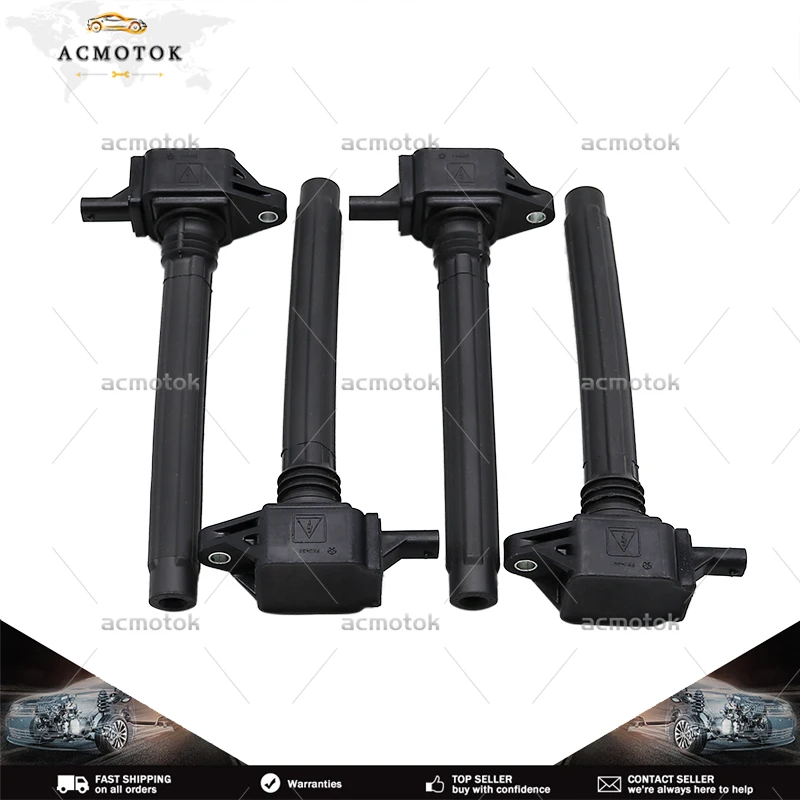 

Набор из 4 катушек зажигания 68080580AB для Chrysler 200 Dodge Дротика Fiat 500X Jeep Cherokee Renegade Ram ProMaster City
