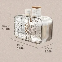 Multi-functional Makeup Organizer with Glacier Patterns: Perfect for Bathroom Storage without Drilling Holes 1