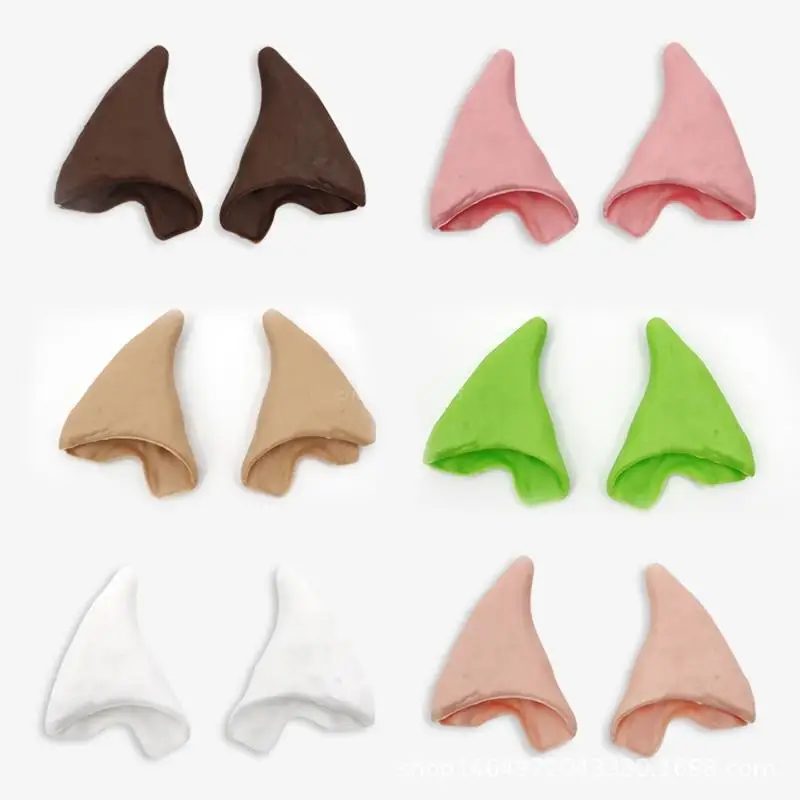 

1 Pair Fairy Cosplay Latex Elf Ears Simulation Soft Elf False Ears Pointed Ears Halloween Prop for Masquerade Party