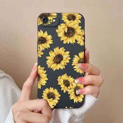 SunFlower Soft Silicone Phone Case with Lens Protection and Bumper - iPhone SE(2020 2022) (TYB31)