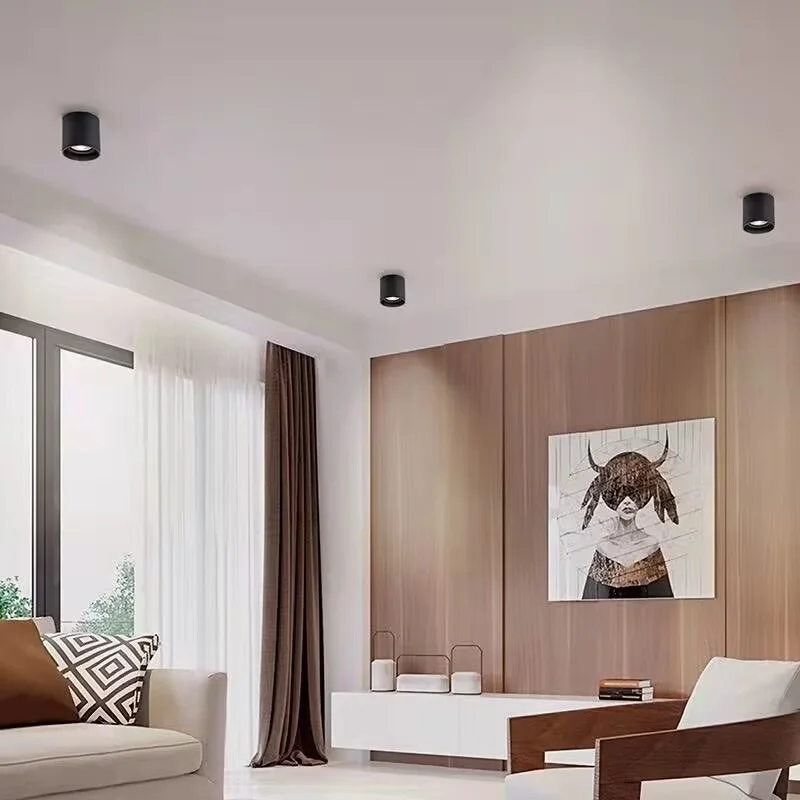 밝기 조절 가능한 원통형 LED 튜브 조명 COB 천장 조명 AC85265V 원형 실내등