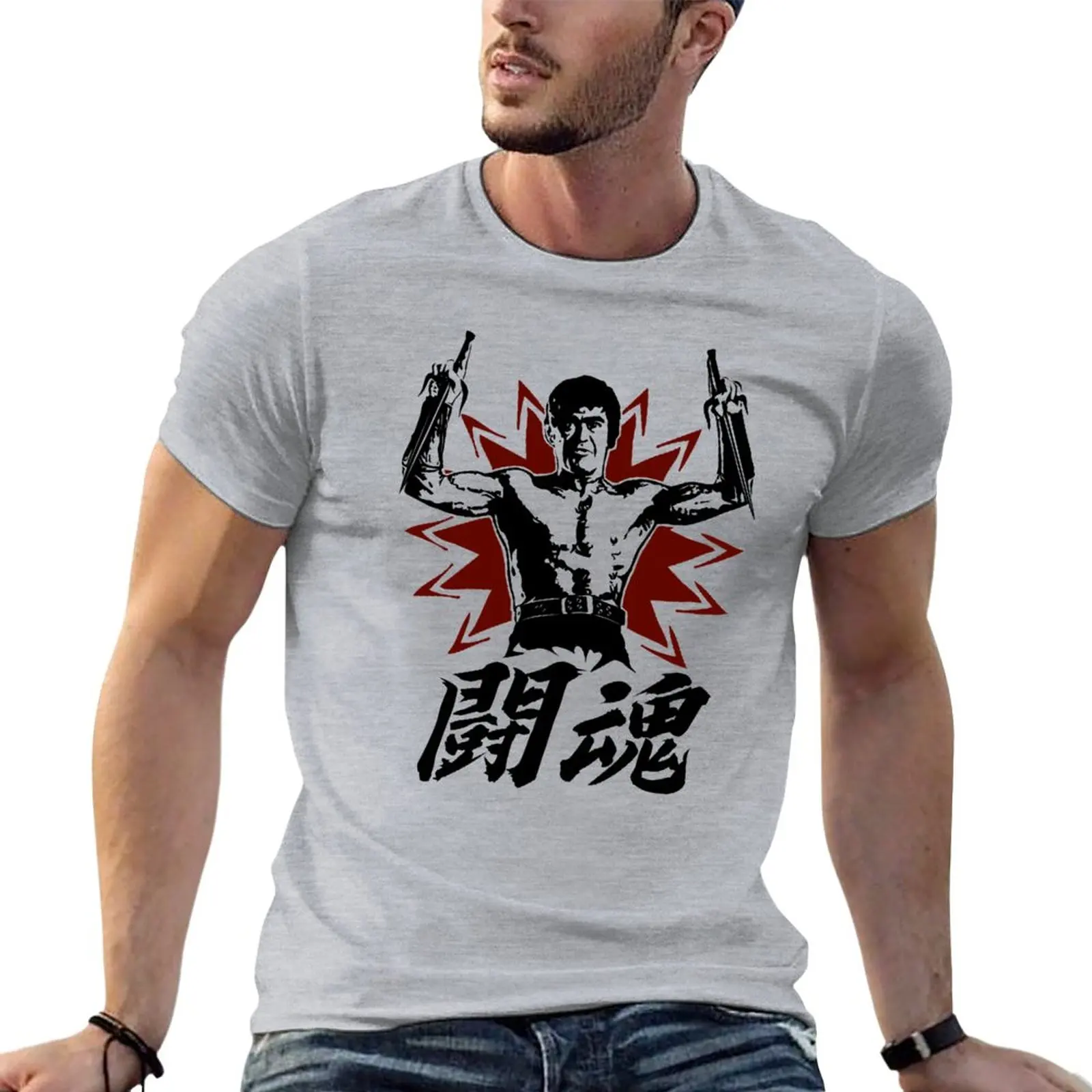 

Новая футболка Toukon Fighting Spirit Warrior (день), быстросохнущая короткая футболка, большие и высокие футболки для мужчин