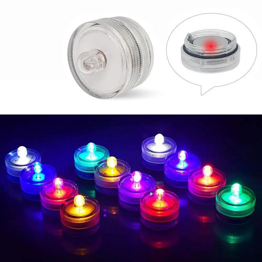 

Waterproof LED Candles Light Tea Light Battery Powered Multicolor Underwater Decorative Lamp Candle Tealight For Party Wedding