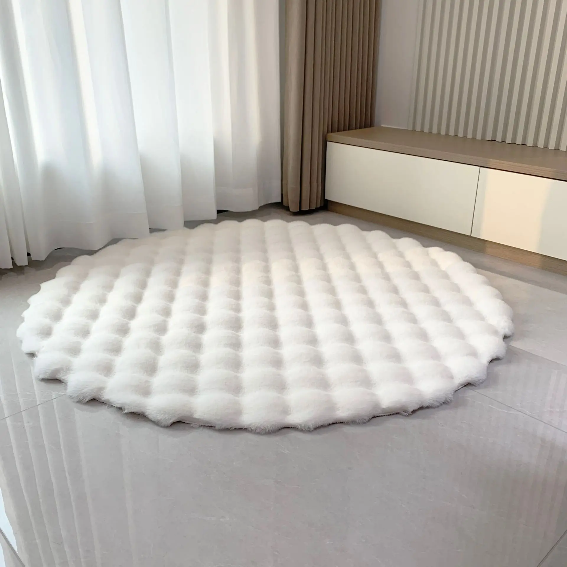 Rabbit Hair Carpet For Kids Bedroom, plush rug, kids carpet, plush carpet, decorative carpet
