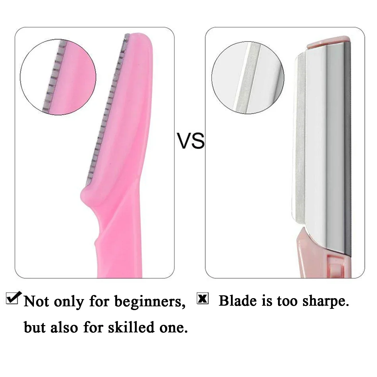20Pcs/Bottle Eyebrow Razors With Container Facial Eye Brow Trimmer In Case Hair Removal Shaver Safe Blades Trimming Tools 3