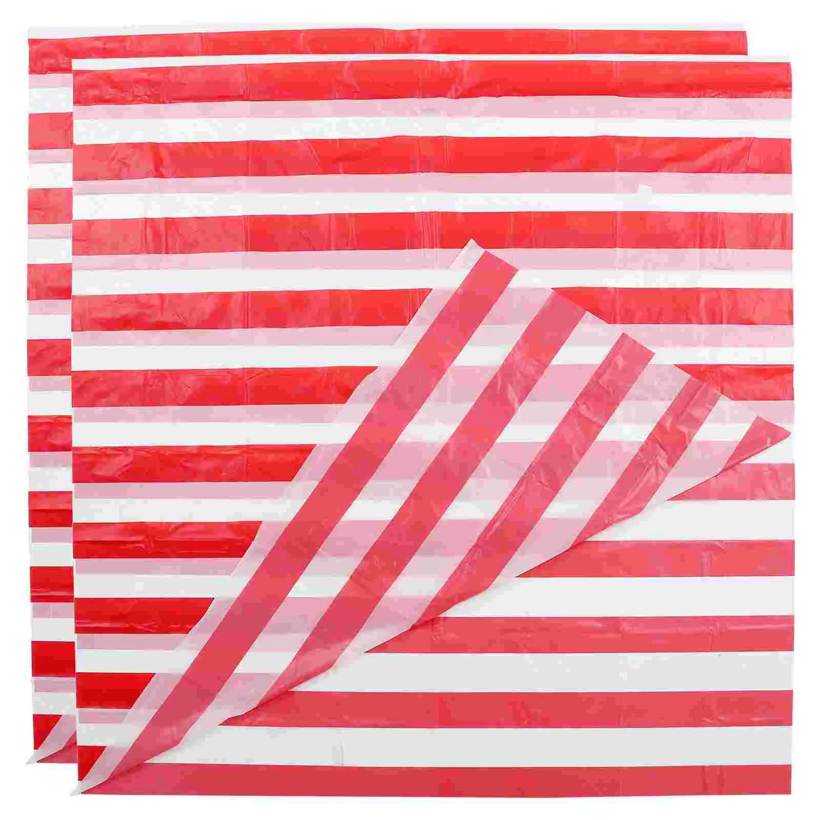 

2 Pcs Circus Tablecloth Decor Theme Party Decorations Stripe Favors Decorative Birthday