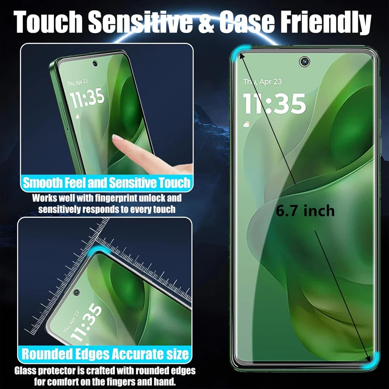 Ultra-Clear Tempered Glass Screen Protector - 9H Hardness, HD Transparency