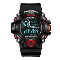 Montre pour hommes de mode sport montre-bracelet électronique grand cadran multifonctionnel étanche alarme lumineuse enfants montre militaire pour hommes 3