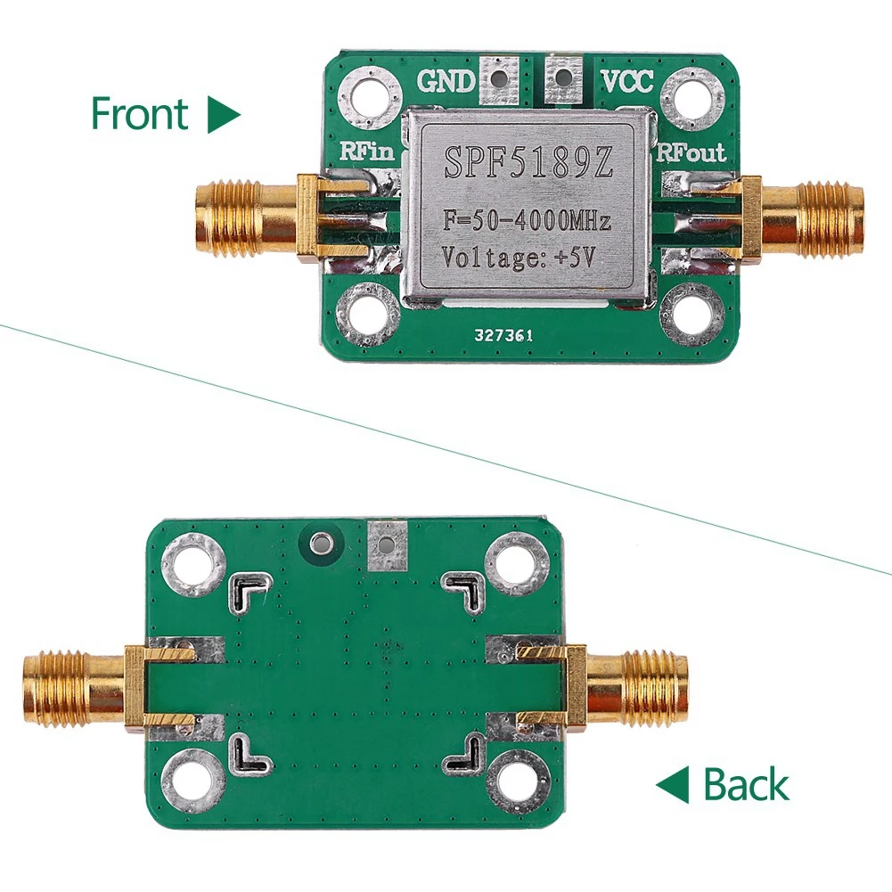 RF Amplifier LNA 50-4000MHz SPF5189 For FM HF VHF / UHF Ham Radio