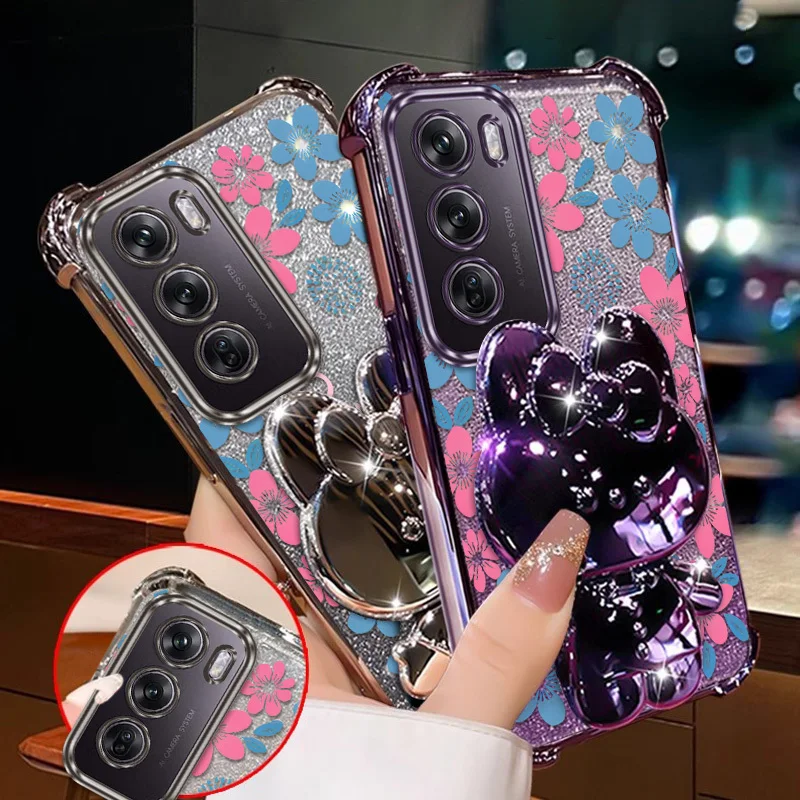 Floral Elegance Phone Case Set with Lanyard and Stand (3-Piece)