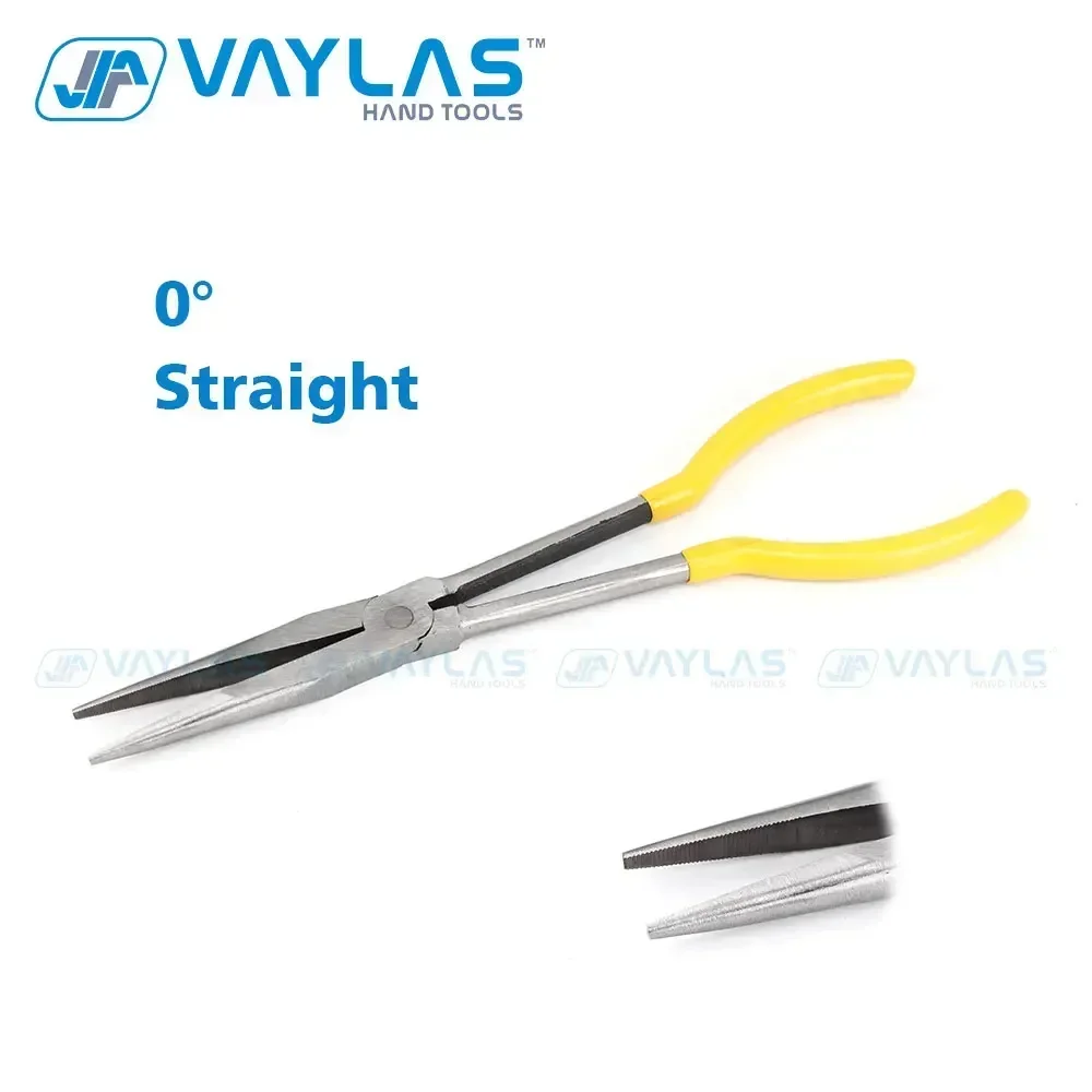 11 Inch Needle Nose Plier Straight Tip 25 45 90 Degree Bent O Shape Multi-functional Mechanics Hand Tools