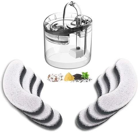 

4/8/12PCS Pet Automatic Drinking Feeder Bowl Activated Carbon Filter Replacement Filters for WF050/WF060 Cat Water Fountain