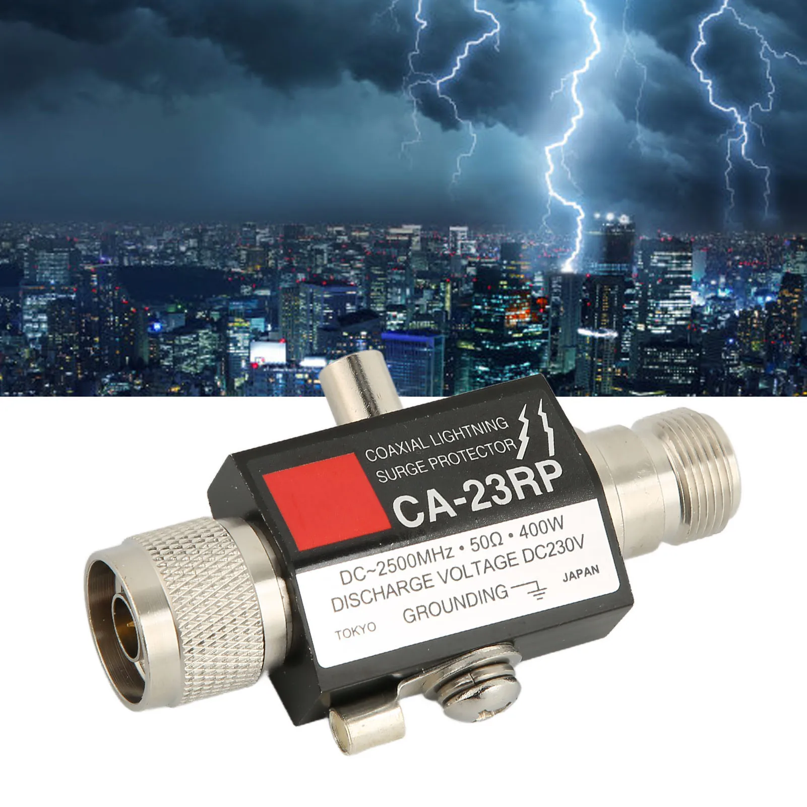 CA-23RP 400W Surge Arrester Male to Female Surge Protector for Walkie Talkie Antenna