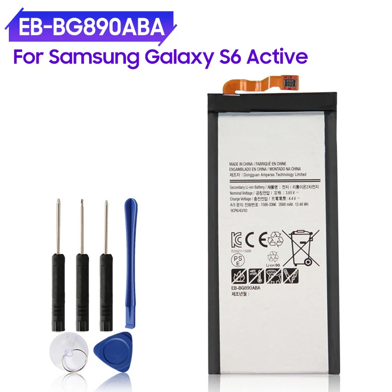 

New Phone Replacement Battery EB-BG890ABA For Samsung Galaxy S6 Active G890A G870A 3500mAh replace battery batteries