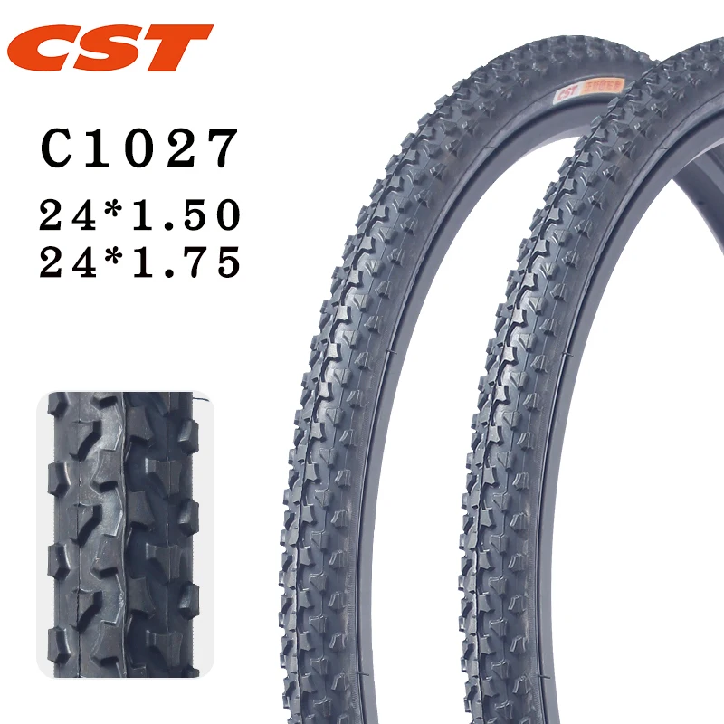 CST 24 inches mountain bike tires C1027 24*1.5 Bicycle accessories Steel wire tire Antiskid and wear resistant MTB bicycle tire