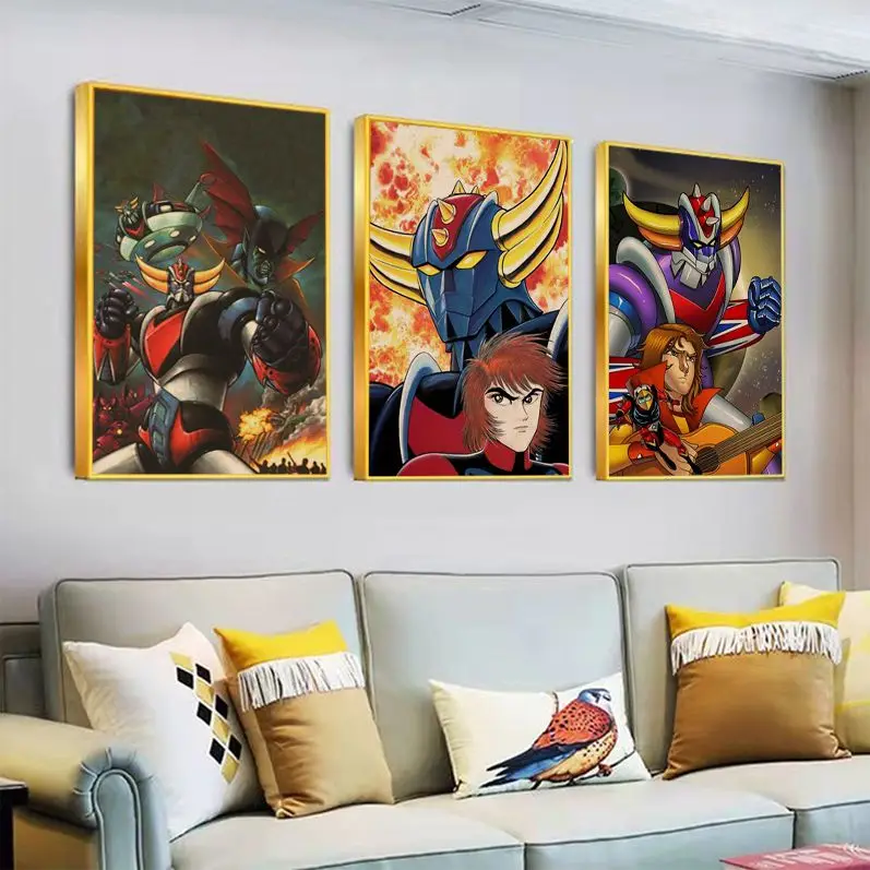 Ufo Robot Grendizer Retro Carta Kraft Poster Carta Kraft Stampe E Poster Pittura Decorativa Vintage