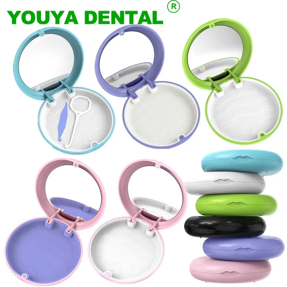 Custodia Protettiva Per Paradenti Ventilata Con Moschettone - Universale Per Adulti E Bambini - Colore Rosa - 3