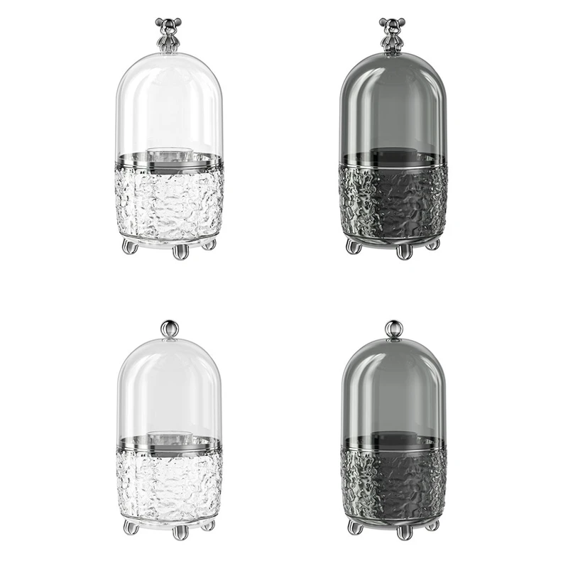 

Держатель для кистей для макияжа с крышкой вращающийся на 360 градусов прозрачный пылезащитный контейнер для кистей для макияжа