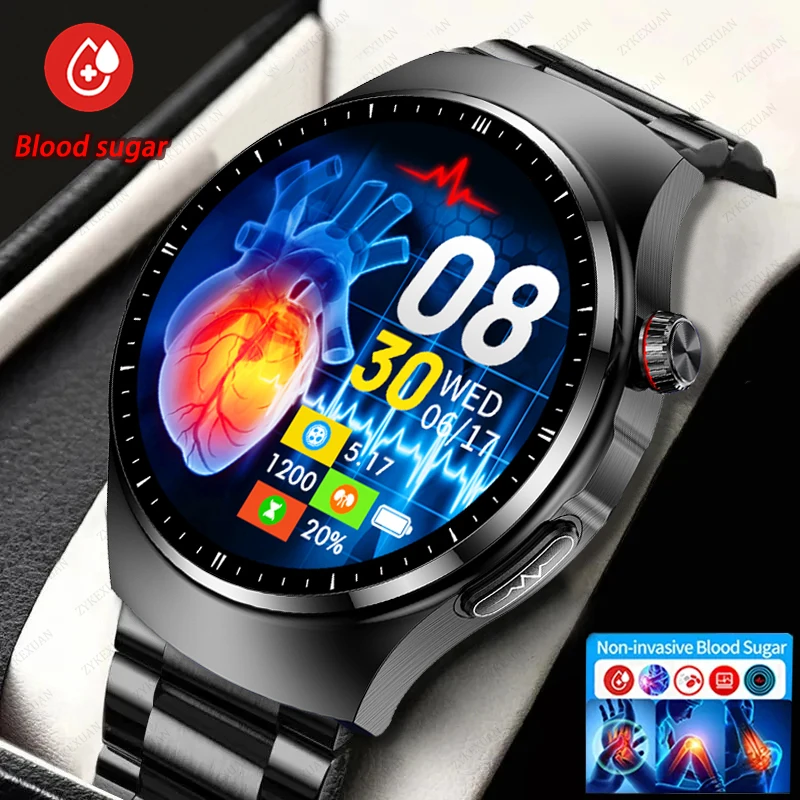 

2023 New Smart Watch Uric Acid Lipids Blood Glucose ECG Health Monitoring BT Call AI Voice Men Women watches For HUAWEI Xiaomi
