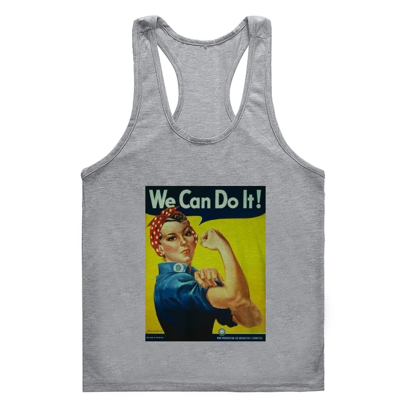 

Rosie the Riveter Vintage inspired gym tank top men men