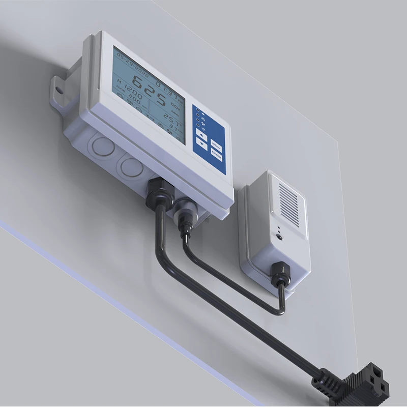 CO2 Controller for greenhouse, Grow Rooms & Tents carbon dioxide monitor and controller with remote CO2 sensor
