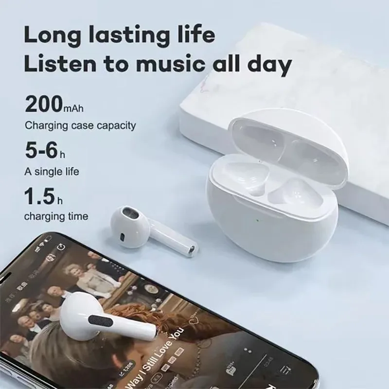 Original Pro 6 TWS Wireless Bluetooth Earphones Headphones Mini Fone Earphone Stereo Sport Headset For Xiaomi Android Earbuds 3
