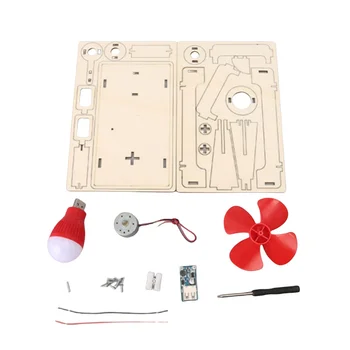 DIY Wooden Wind Turbine Model Children's Science Toy Assembly Steam Technology Physics Education Learning Game Toy 5