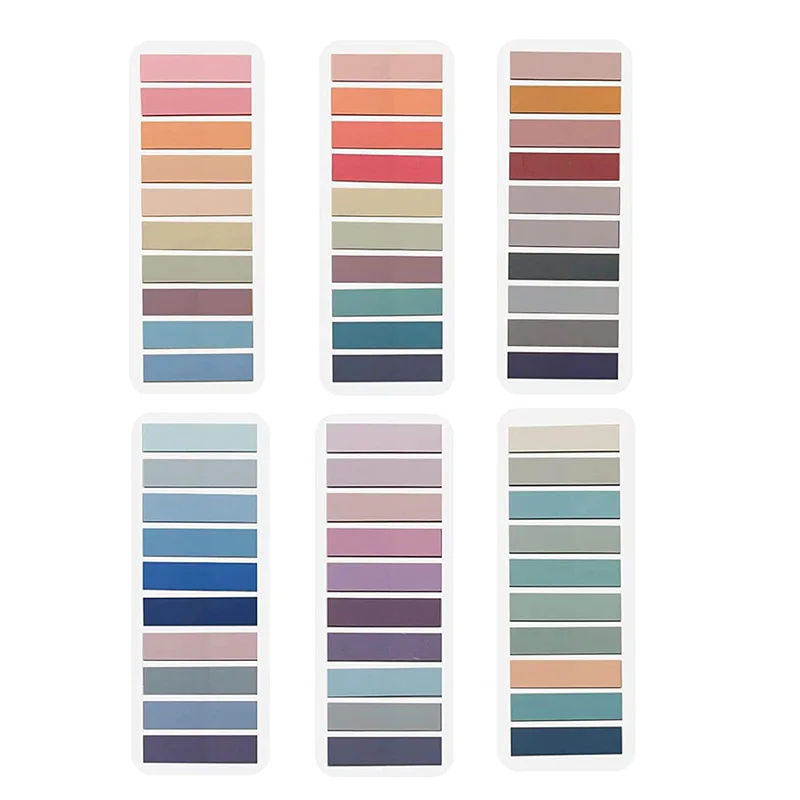 Morandi Colors Sticky Note Tabs for Book Annotation, File Classification Index Stickers, for School and Office Supplies 5