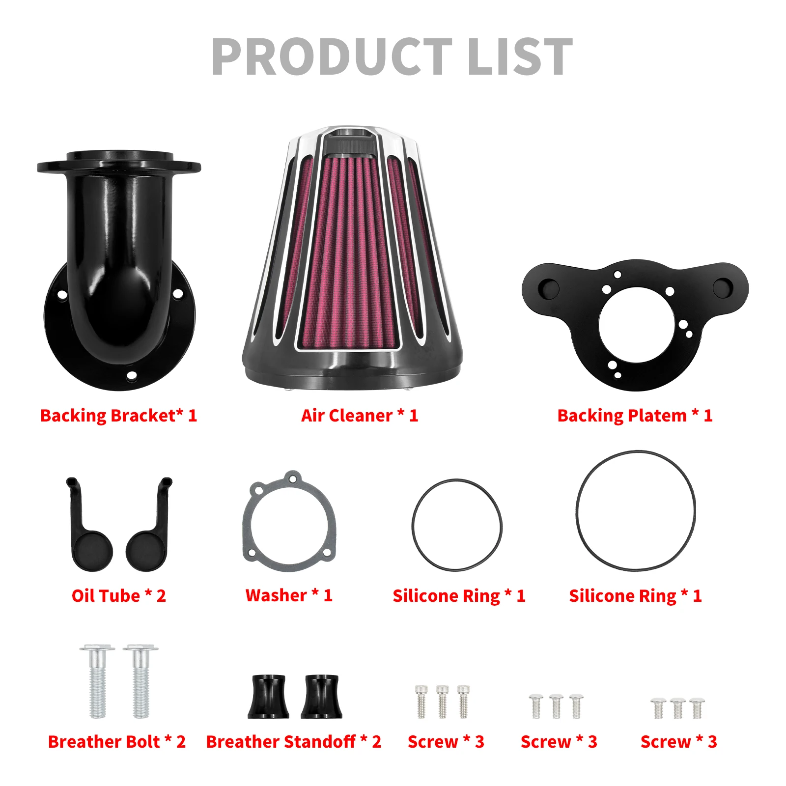 Intake Cleaning Filter System, Air Filter. Applicable Harley Sportster  Xl883nrpxl1200lxiron 883 8xl1200x 2004-2020 Series, Cnc Process Production  (gla