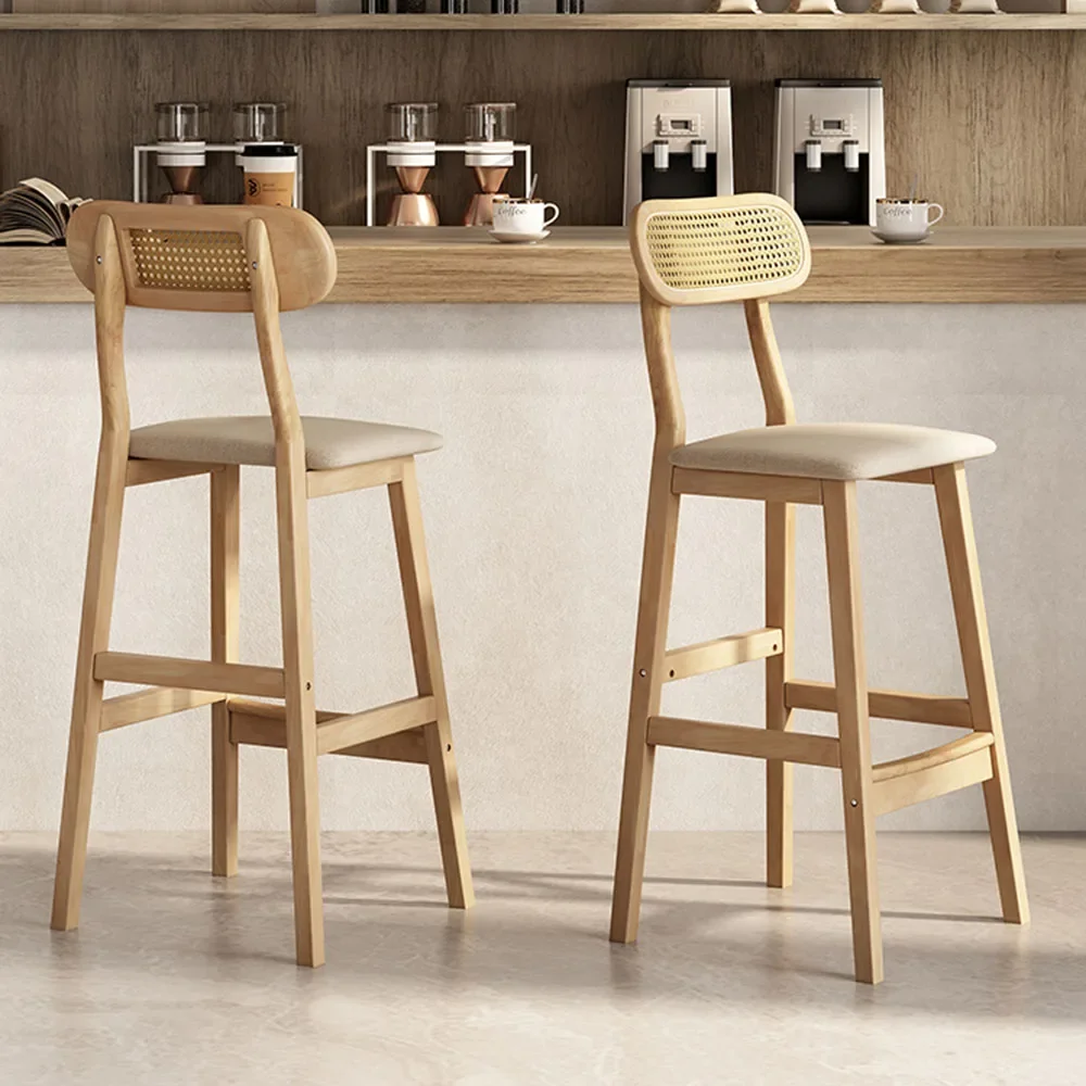 

Wood Bar Stools Living Room Salon Nordic Designer Counter Modern Height Chair Balcony Restaurant Sillas Room Bar Furniture