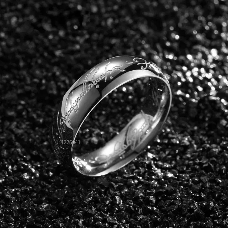 Stainless Steel Laser Engraving Couples Wedding Rings for Men and Women Fashion Movie Jewelry Gifts wedding rings